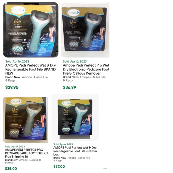 Amope’ Pedi Prefect Electronic foot file W/ avec diamond crystals NIB - Picture 5 of 10